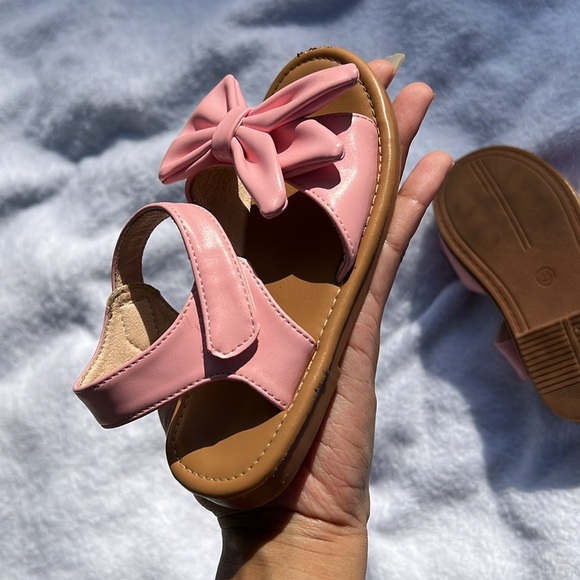 Open Toe Bow Decor Kids Sandals - Picture 5 of 6